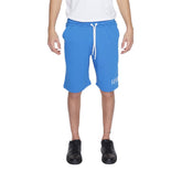 Icon Blue Cotton Bermuda Shorts